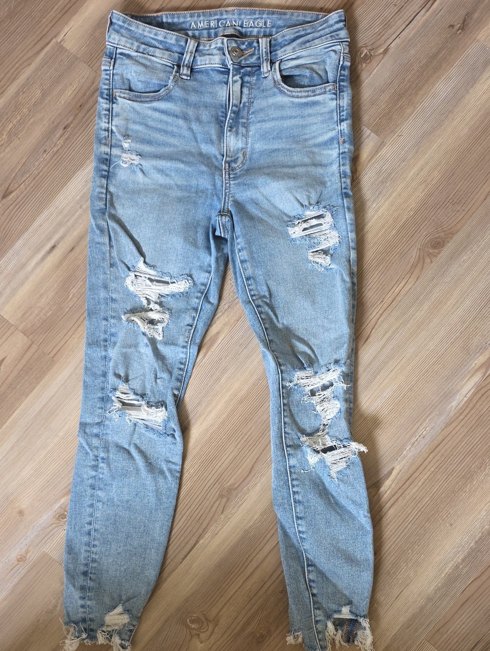 American Eagle Next Level Stretch Distressed Jeggings- Xshort 4